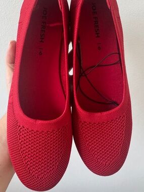 Joe Fresh Red Knit Ballet Flats – Women’s Size 9 – NEW